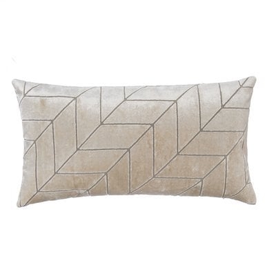 Oneill Cut Velvet Chevron Lumbar Pillow - Image 0