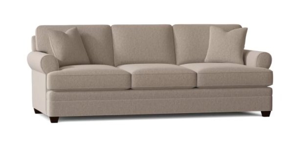 91" Rolled Arm Sofa with Reversible Cushions - Image 0