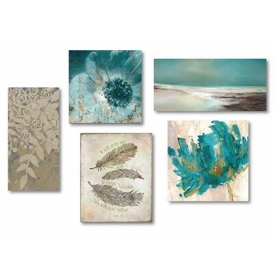 'Tranquility' - 5 Piece Wrapped Canvas Gallery Wall Set - Image 0