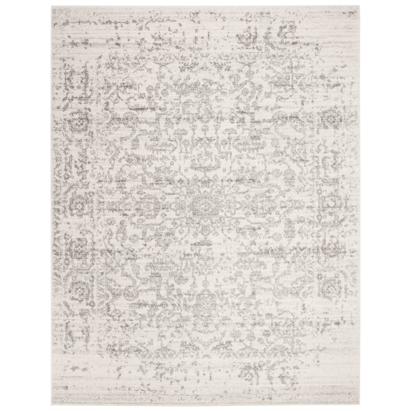 Katie Cotton Silver/Ivory Area Rug- 9x12 - Image 0