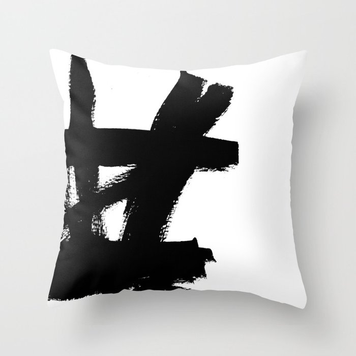Abstract black & white 2 Throw Pillow - Indoor - 20 x 20 - Image 0