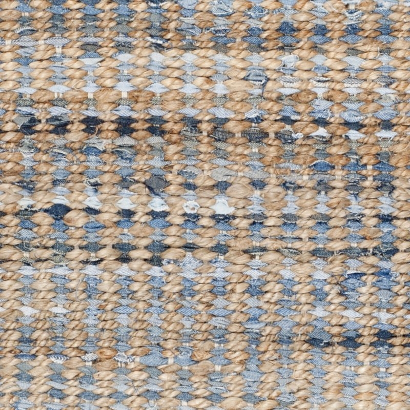 Kellar Hand-Woven Natural/Blue Area Rug, 8'x10' - Image 5
