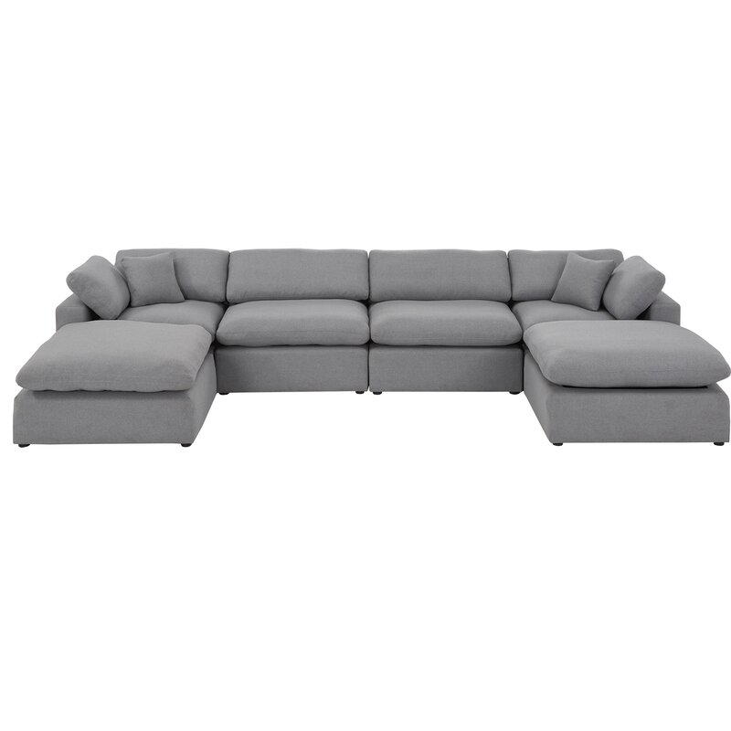 Pisek 160" Symmetrical Sectional with Ottoman - Image 0