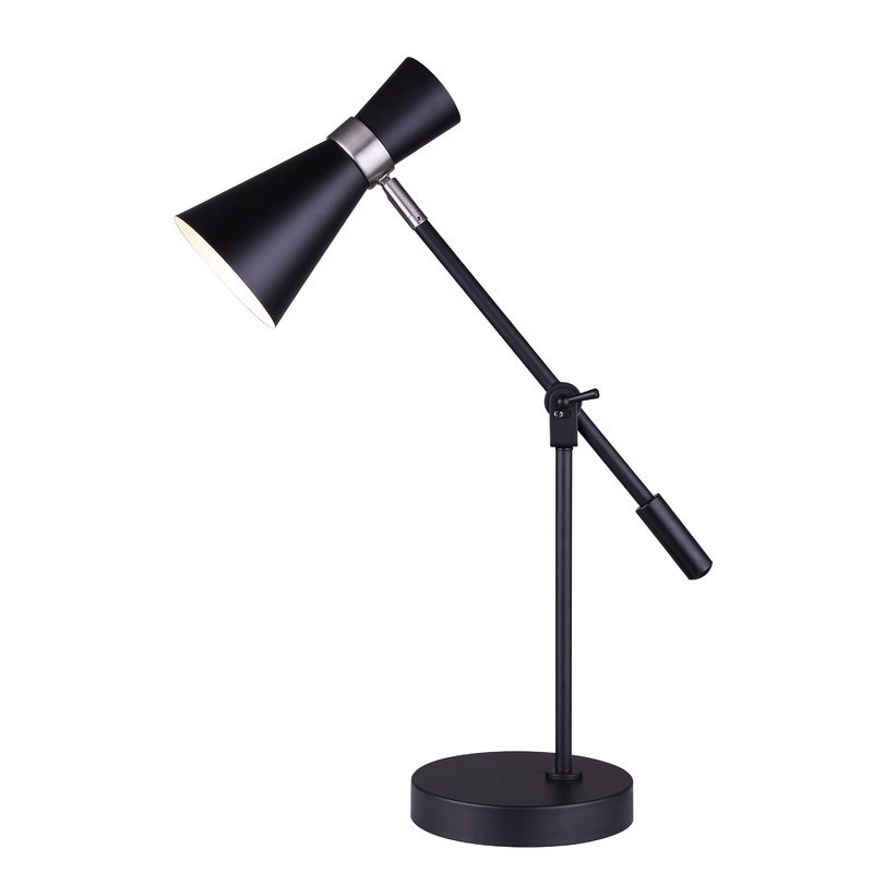 Bushnell 24" Desk Lamp - Black/Brushed Nickel - Image 0