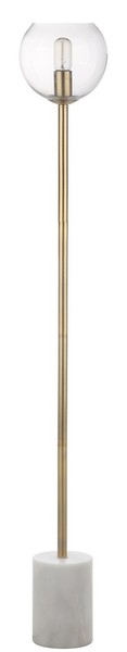 Bradley Floor Lamp - White/Brass Gold - Arlo Home - Image 0