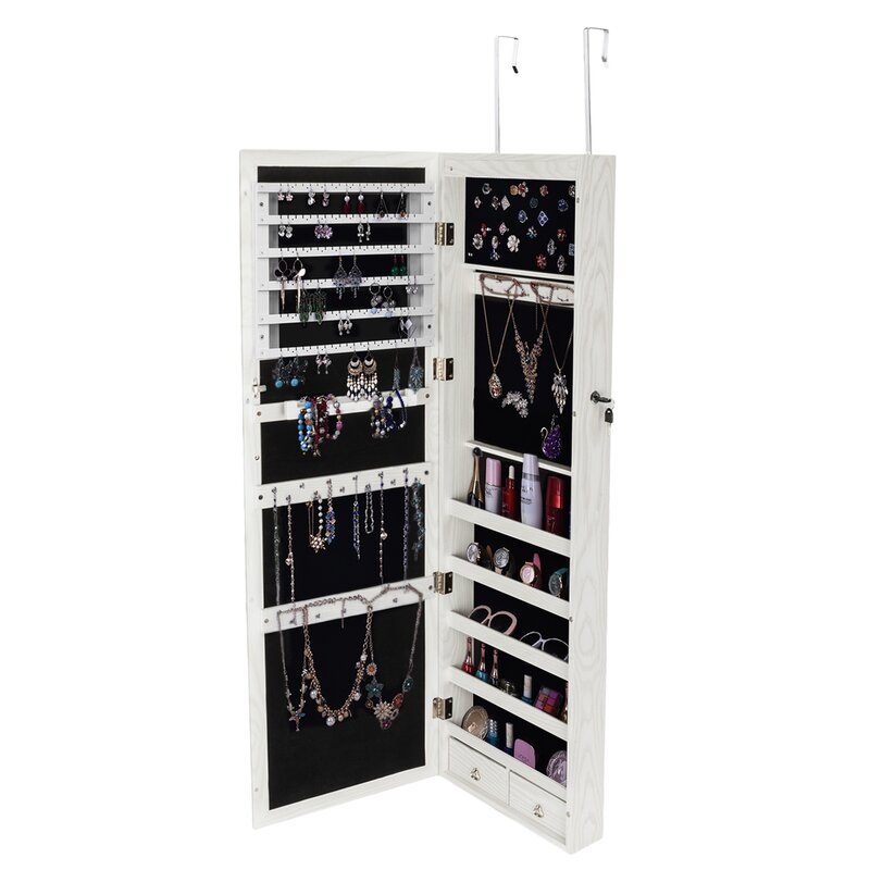 Starine Wall Mounted Jewelry Armoire with Mirror - Image 1