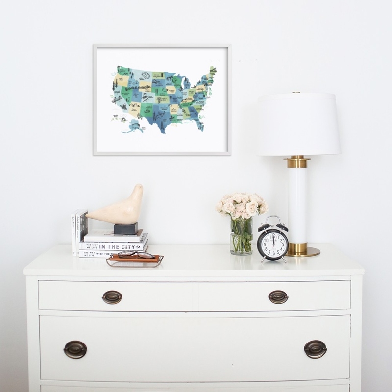 Retro United States Map - Image 3