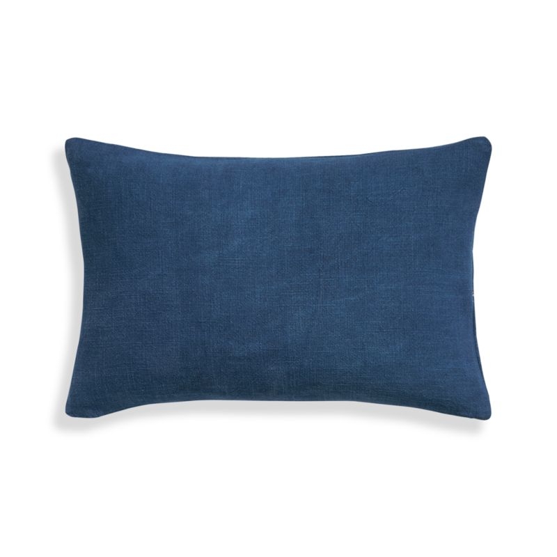 Hira Blue Lumbar Pillow 22"x15" -  down alt insert - Image 3