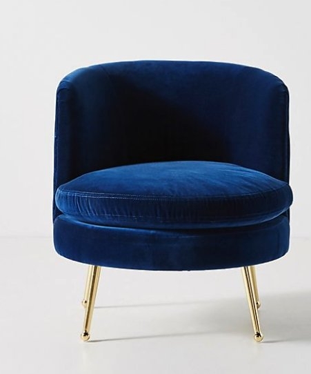 Cynthia Petite Accent Chair- Navy - Image 0