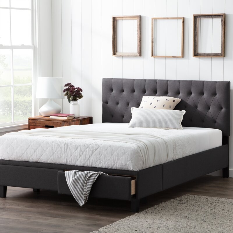 Gabouray Anna Upholstered Storage Platform Bed / Charcoal /Full - Image 0