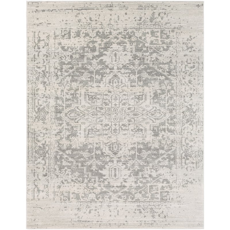 Hillsby Oriental Charcoal/Light Gray/Beige Area Rug - 7'10" x 10'3" - Image 0