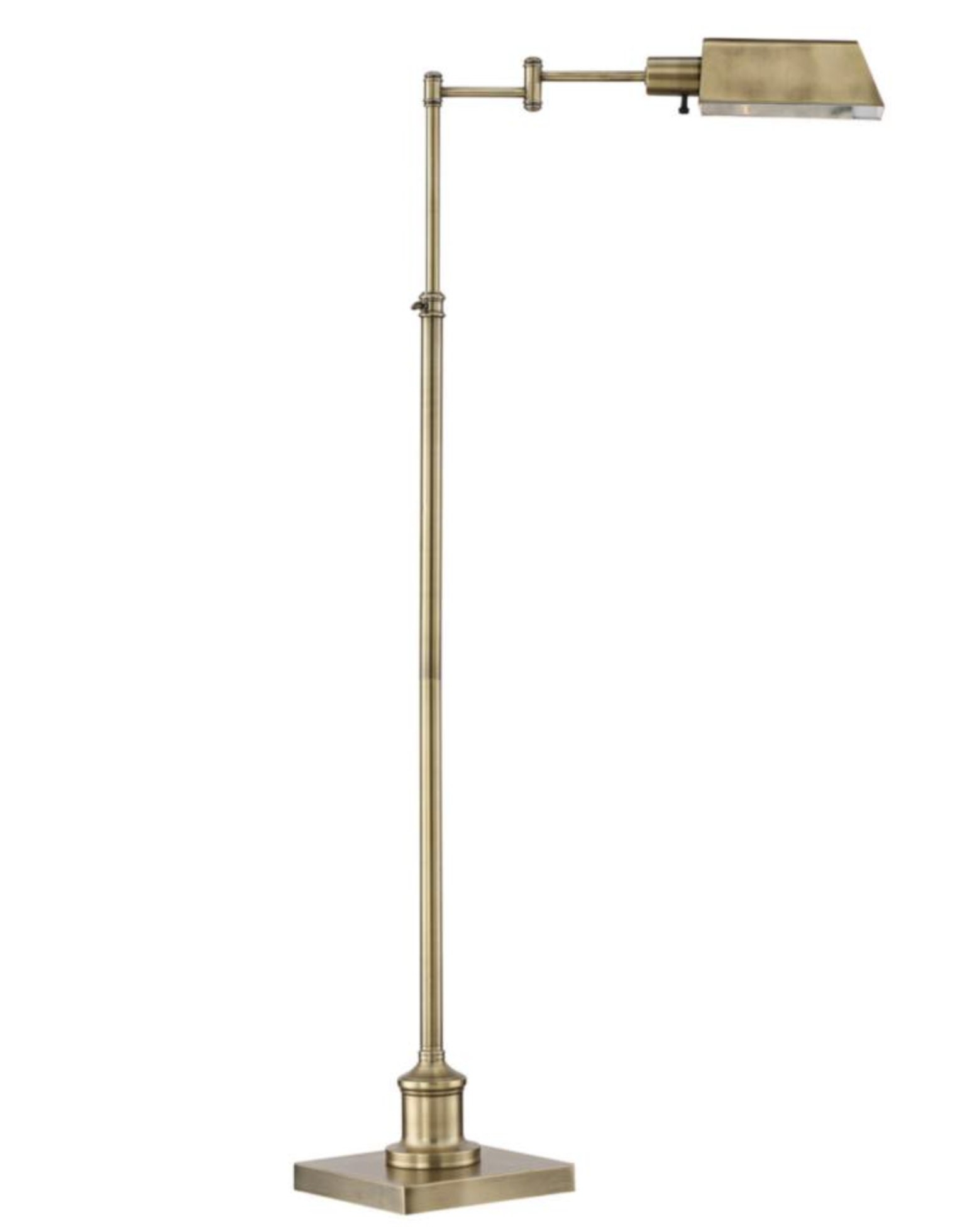 Jenson Aged Brass Adjustable Pharmacy Floor Lamp - Image 0