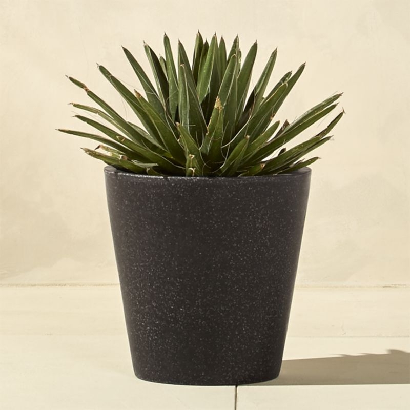 shore polyterrazzo large black planter - Image 3