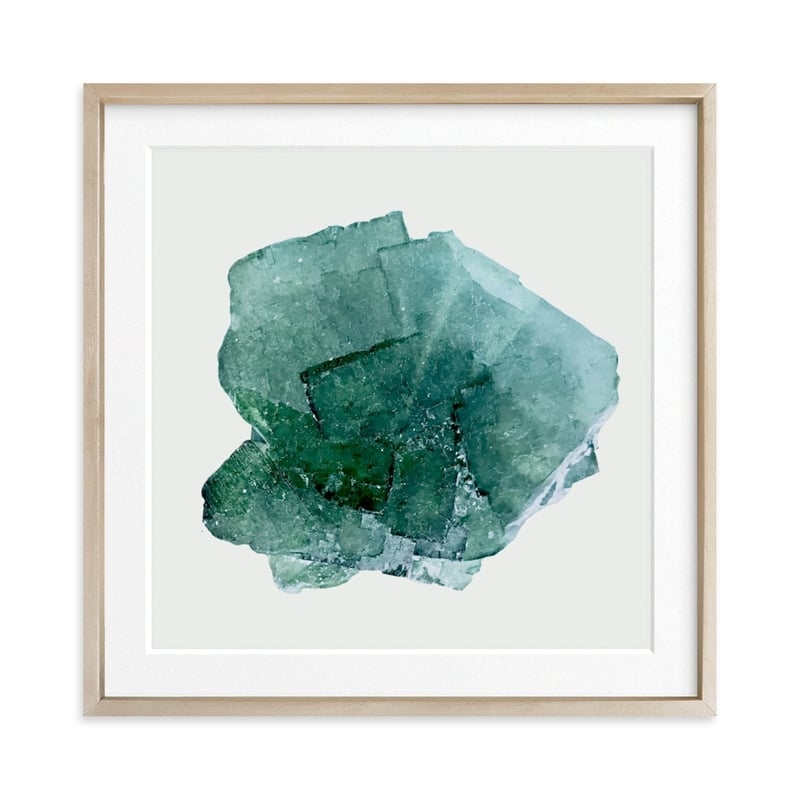 teal beach glass - 24 x 24, matted - Image 0