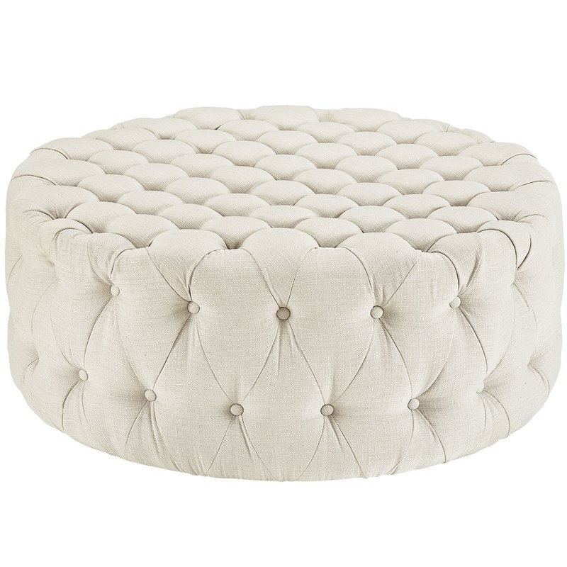Amour Cocktail Ottoman, Beige - Image 3