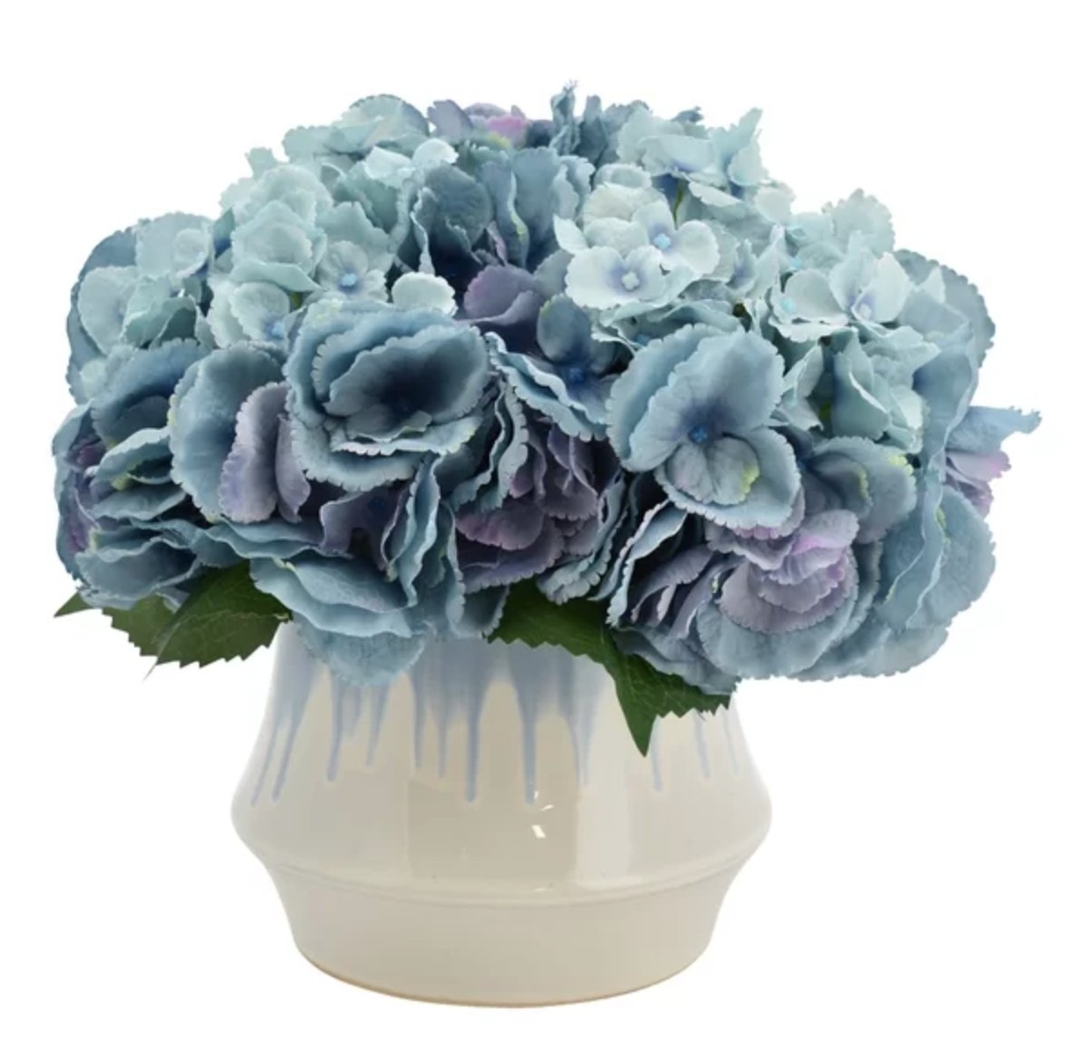 Hydrangeas Bouquet Floral Arrangement in Pot - Image 0