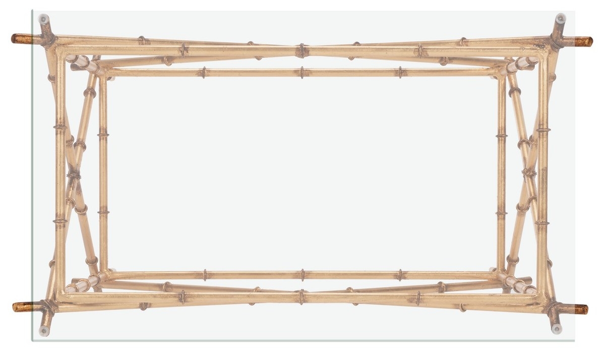 Mark Crisscrossed Accent Table - Gold/Clear - Safavieh - Image 5