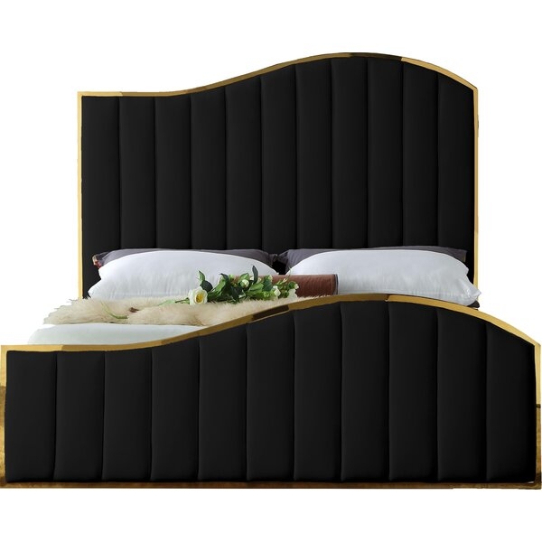 Wulff Velvet Upholstered Platform Bed - Image 1