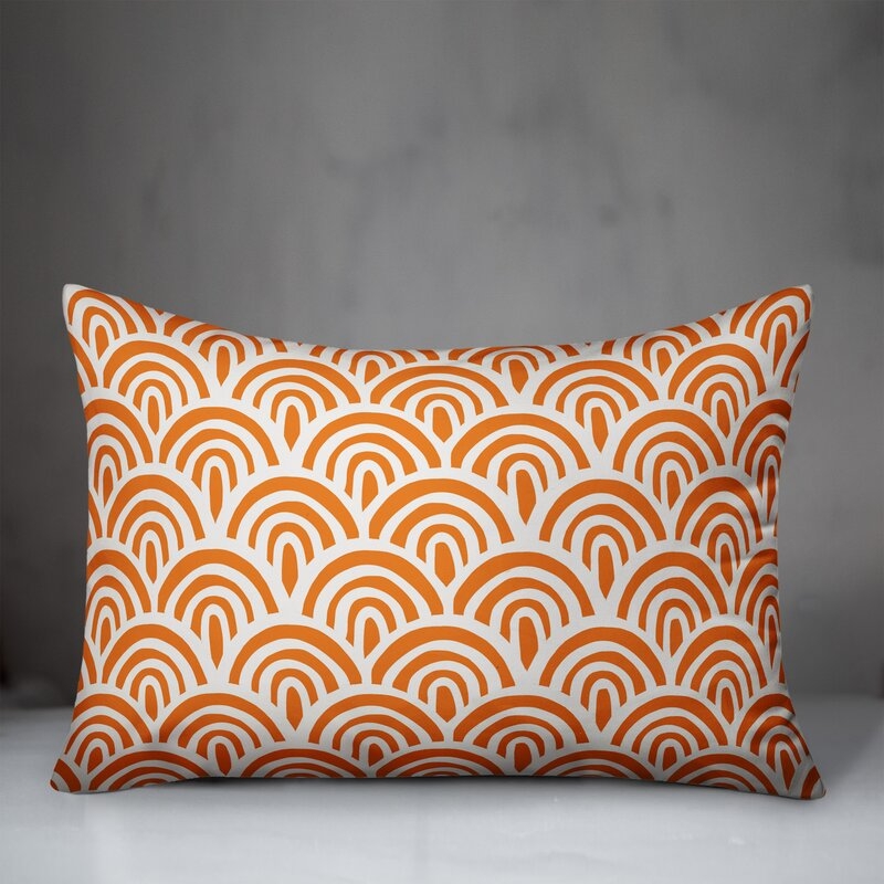 Mcclung Abstract Scallop Outdoor Rectangular Pillow Cover - Image 1