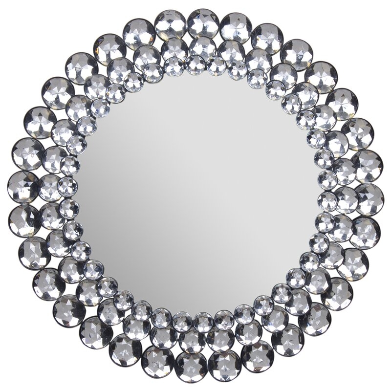 Wykoff Round Jeweled Accent Mirror - Image 2