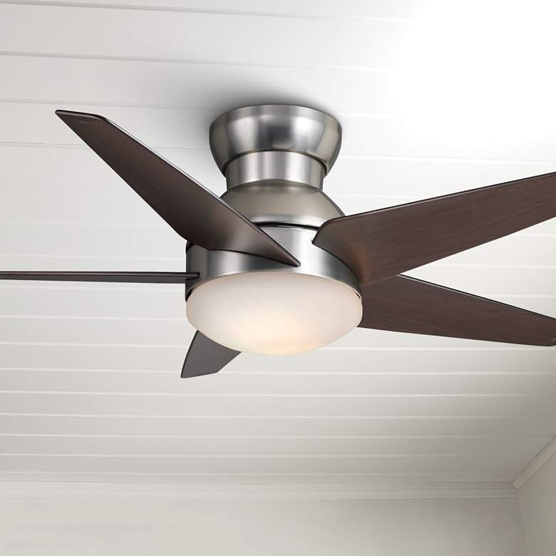 44" Casablanca Isotope Brushed Nickel Hugger LED Ceiling Fan - Image 0