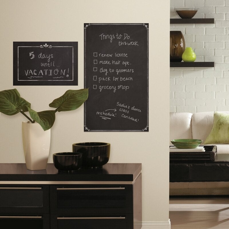 Decorative Chalkboard Peel and Stick Giant Wall Decal - Image 2
