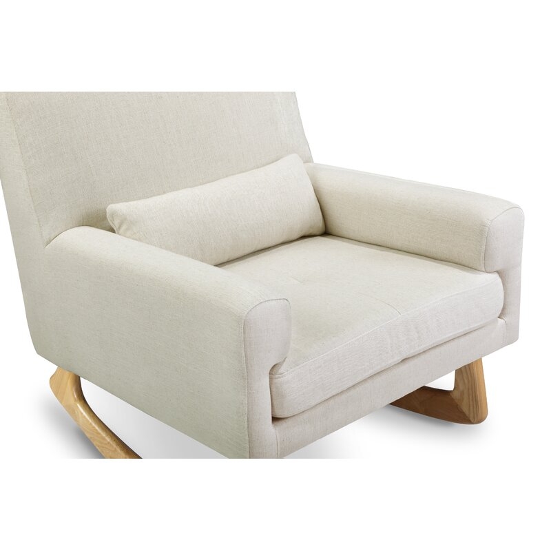 Nursery works Sleepytime Rocking Chair Frame Color: Light, Upholstery Color: Oatmeal - Image 2