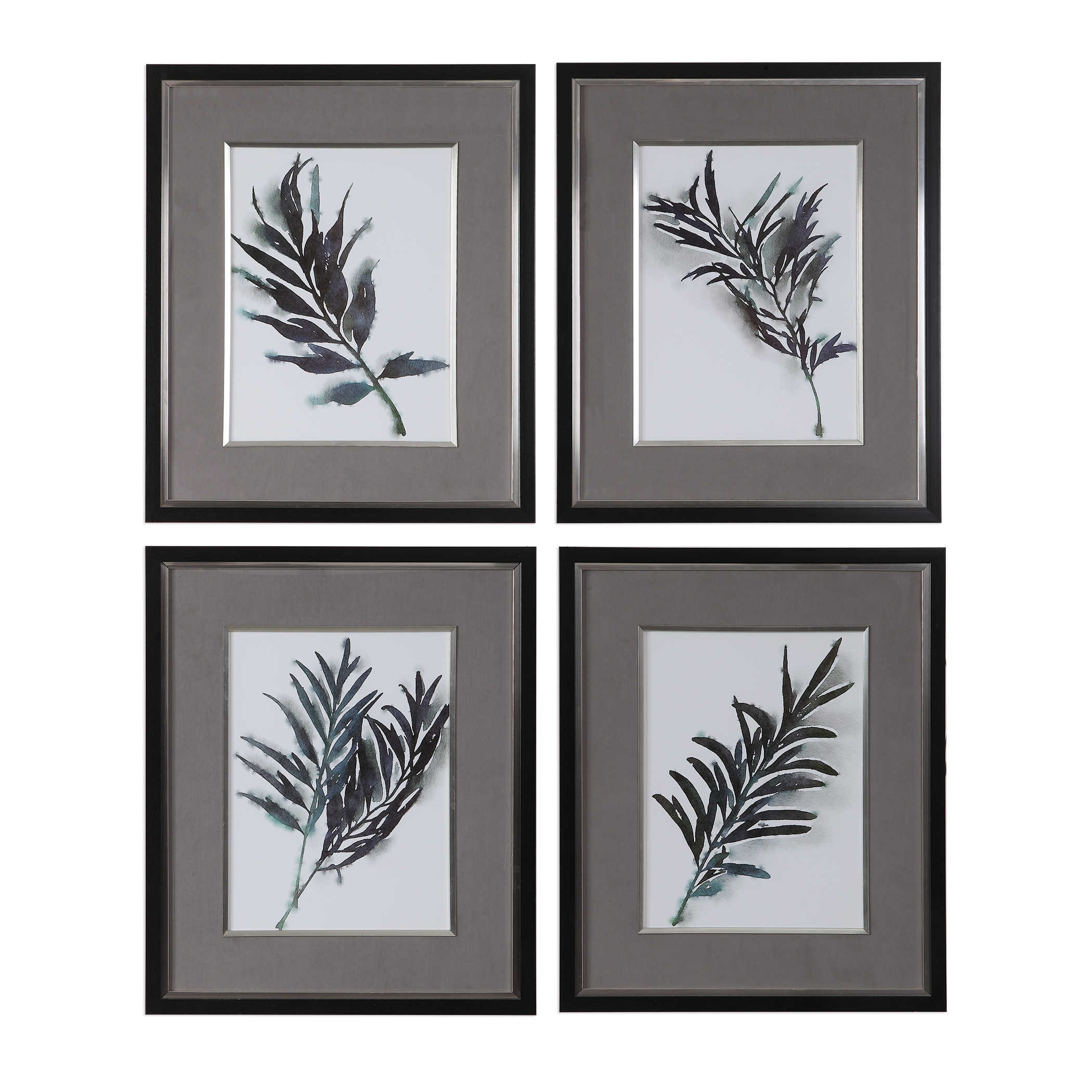 Eucalyptus Leaves Framed Prints, S/4 - Image 0