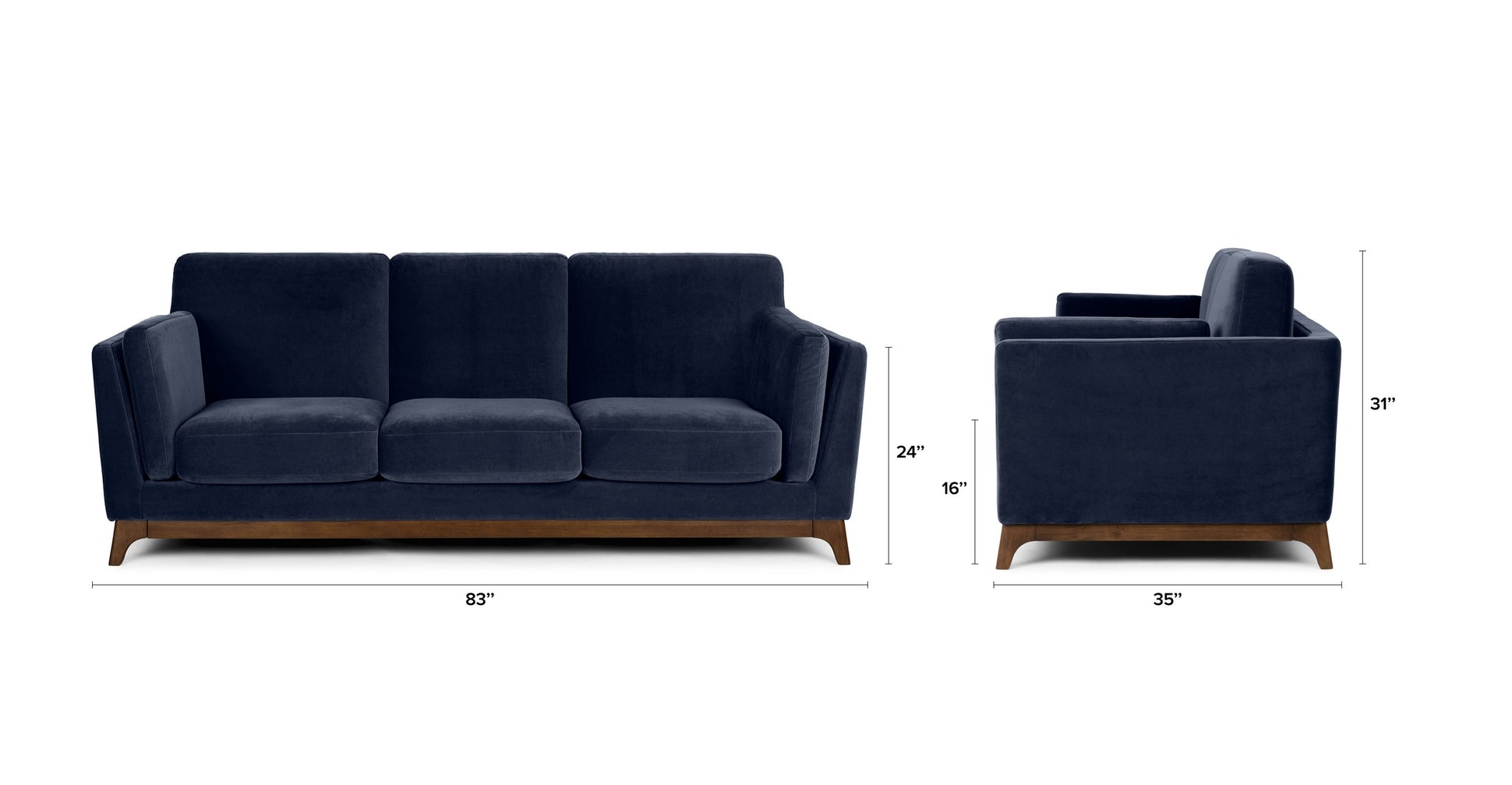 Ceni Maren blue sofa - Image 4