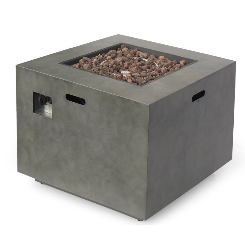 Giuliana 24'' H x 33'' W Concrete Propane Outdoor Fire Pit Table - Image 3