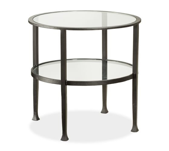 TANNER ROUND SIDE TABLE - BRONZE FINISH - Image 0