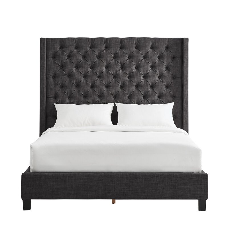 Mindenmines Tufted Upholstered Low Profile Platform Bed - Image 0