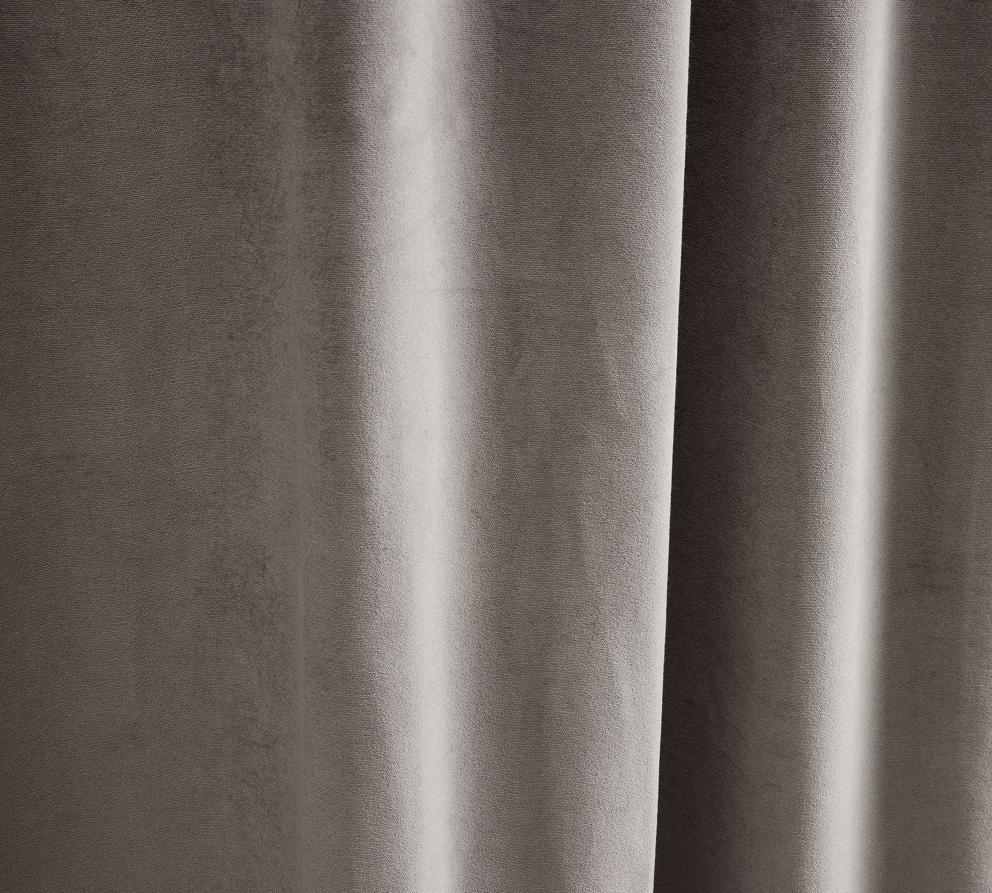 Velvet Twill Rod Pocket Blackout Curtain, Flagstone, 50 x 96" - Image 4