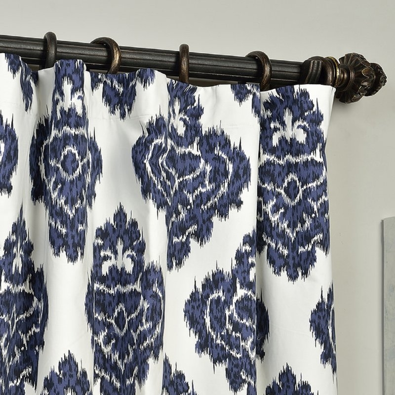 Atkins Ikat Room Darkening Tab Top Single Curtain Panel - Image 2
