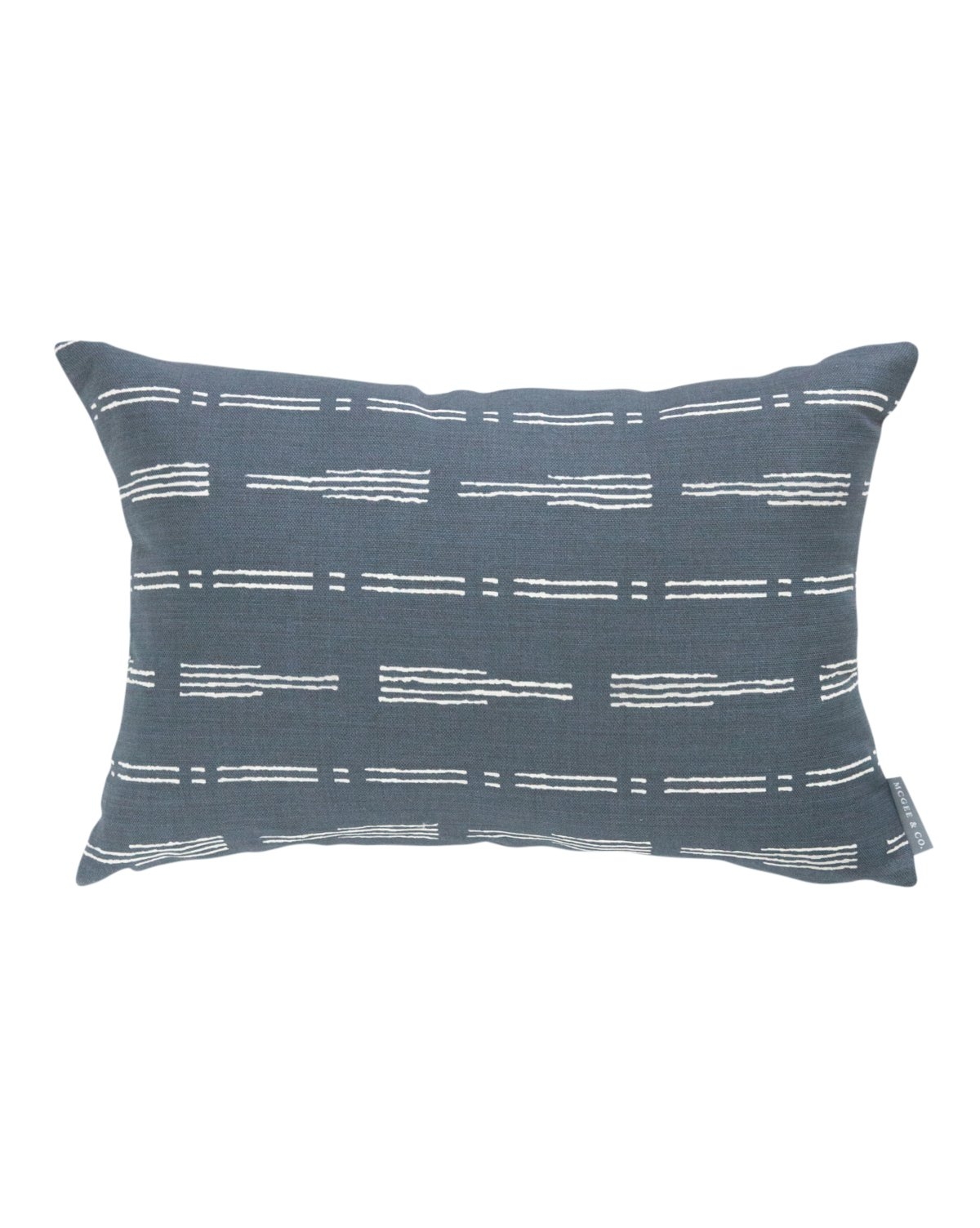 NIK BROKEN STRIPE PILLOW COVER WITHOUT INSERT, NAVY, 14" x 20" - Image 0