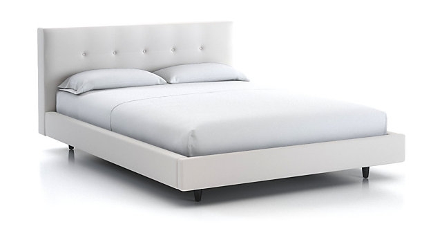 Tate Queen Upholstered Bed 38"Douglas, Lace - Image 0