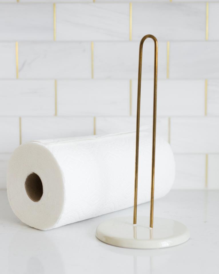 GOLD PAPER TOWEL STAND - Image 1