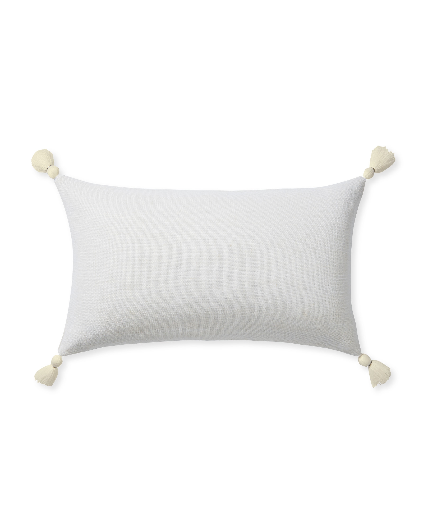 Eva Tassel 12" x 21" Pillow Cover - White - Insert sold separately - Image 0