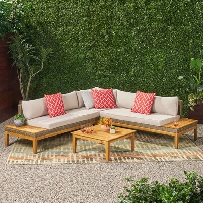 4 Piece Sectional Seating Group with Cushions - Image 0