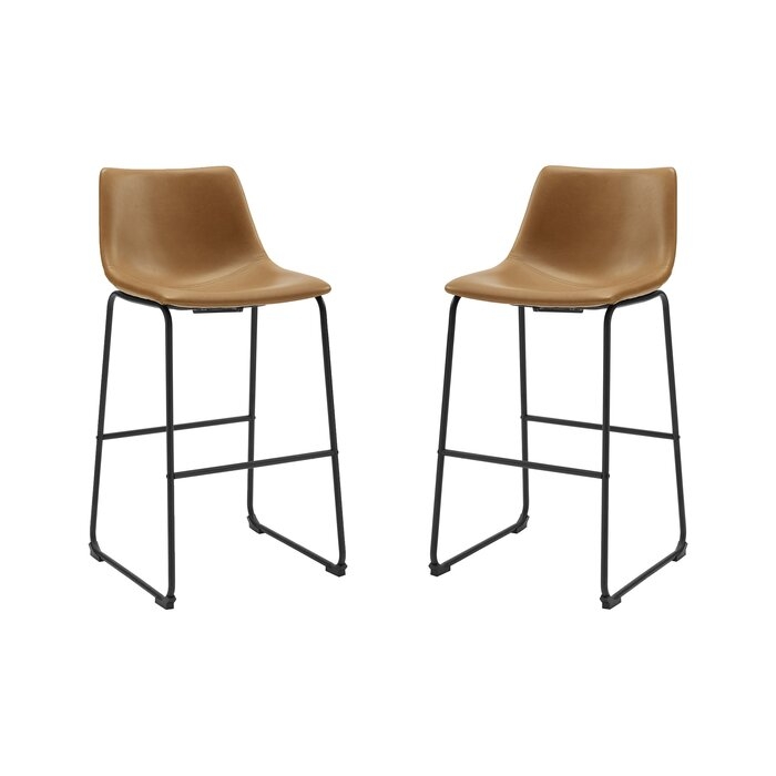 Mary-Kate Counter Stool, Set of 2, Whiskey Brown - Image 0