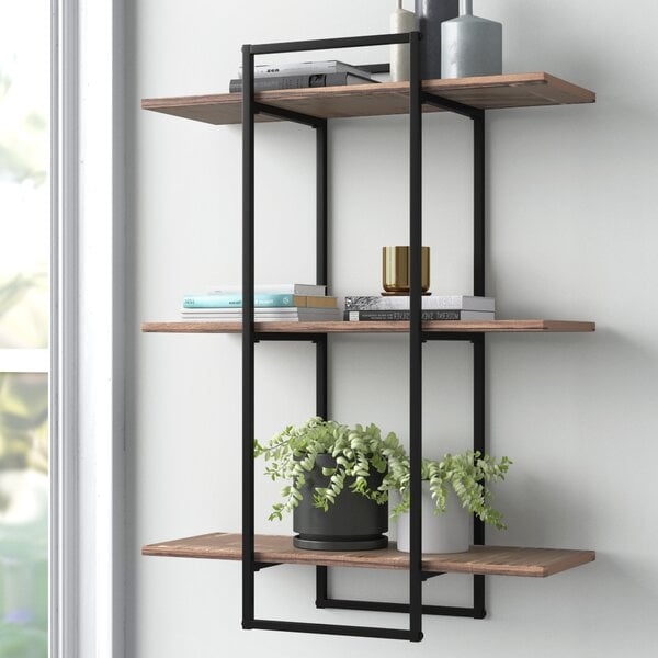 Ava-Nicole Crossed Double Rectangle Shelf Unit - Thumbnail 2