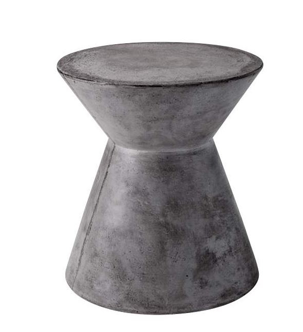 Astley Round Gray Concrete Indoor-Outdoor End Table - Image 1