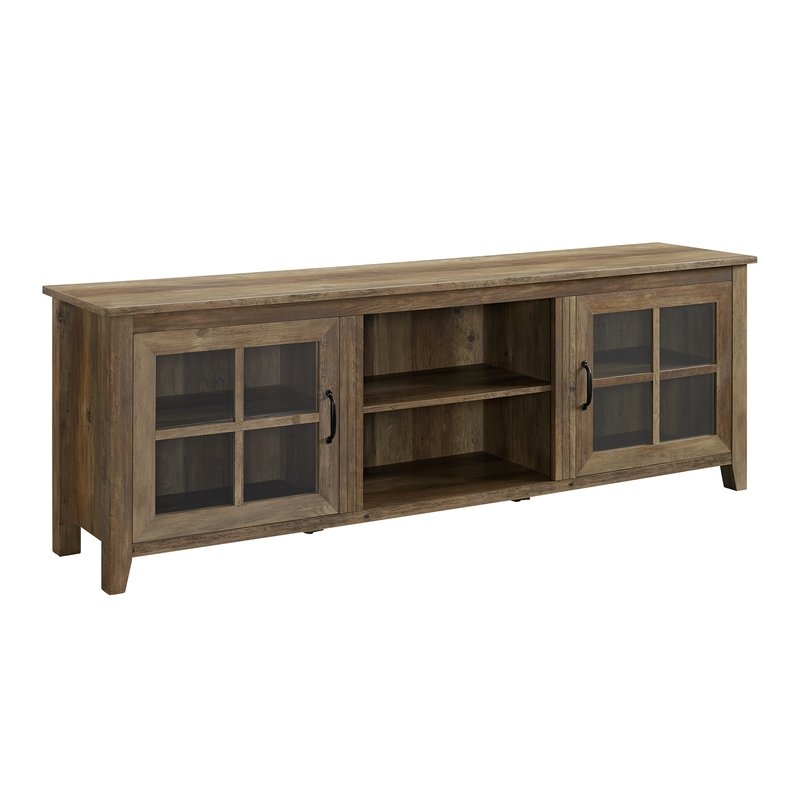Charlton Home Dake TV Stand for TVs up to 70" in Reclaimed Barnwood - Image 2