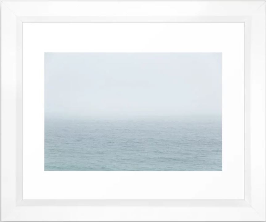 Foggy Sea Framed Art Print - 10 X 12, Vector White - Image 0