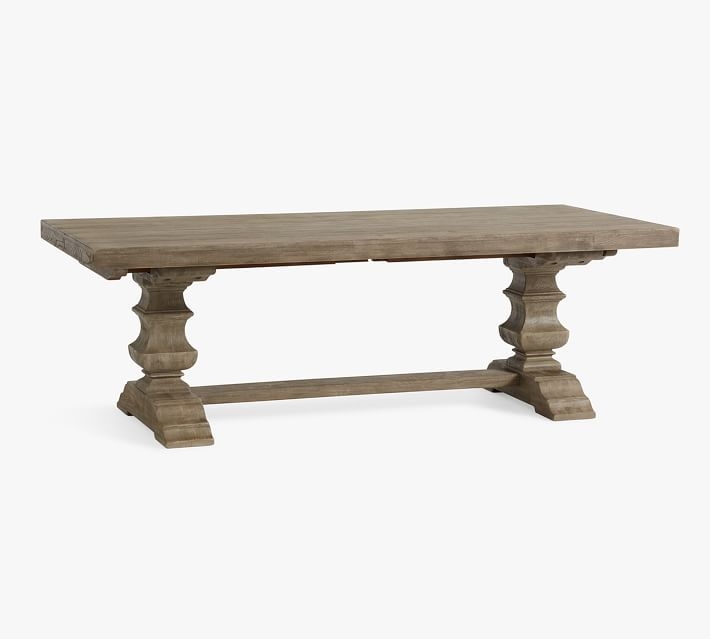 Banks Extending Dining Table, Gray Wash, 76"-112" - Image 3