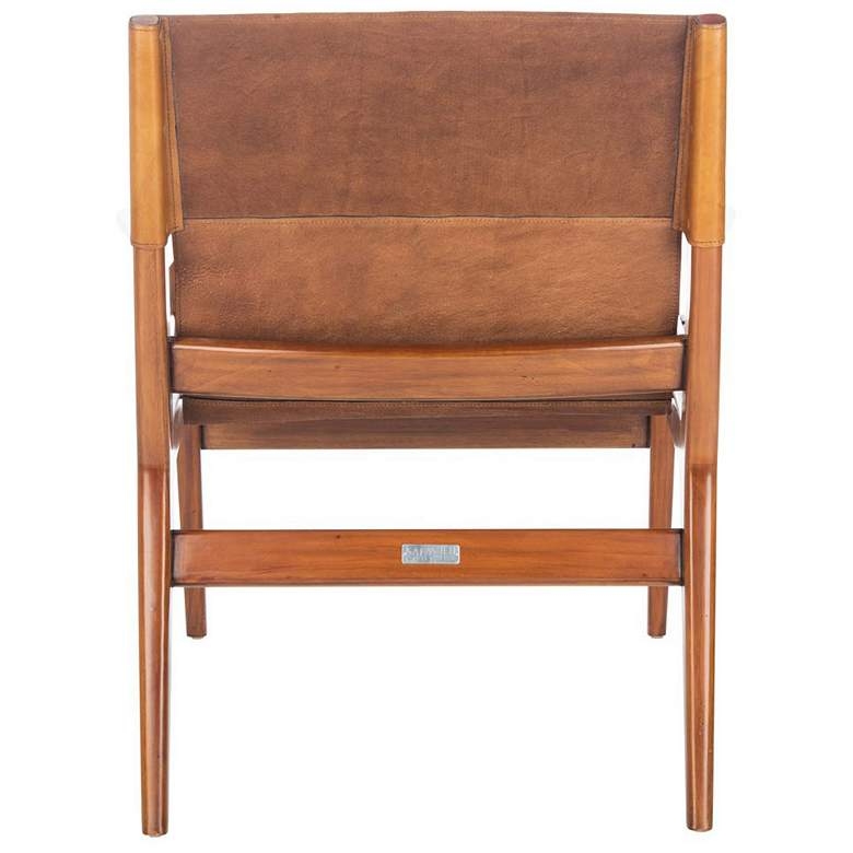 Culkin Brown and Light Brown Leather Sling Chair - Style # 85M89 - Image 1
