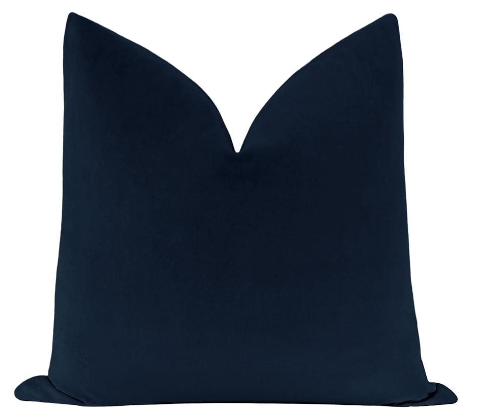 Classic Velvet Pillow Cover, Sapphire, 20" x 20" - Image 0