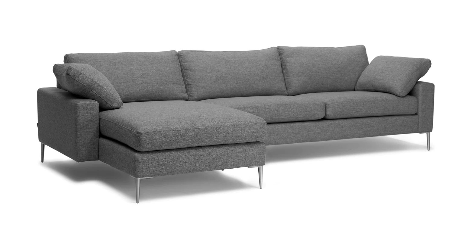 Nova Gravel Gray Left Sectional Sofa - Image 1