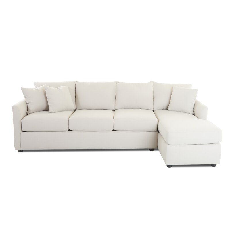 110" Sectional With Chaise - Classic Bleach White Right Hand Facing - Image 0