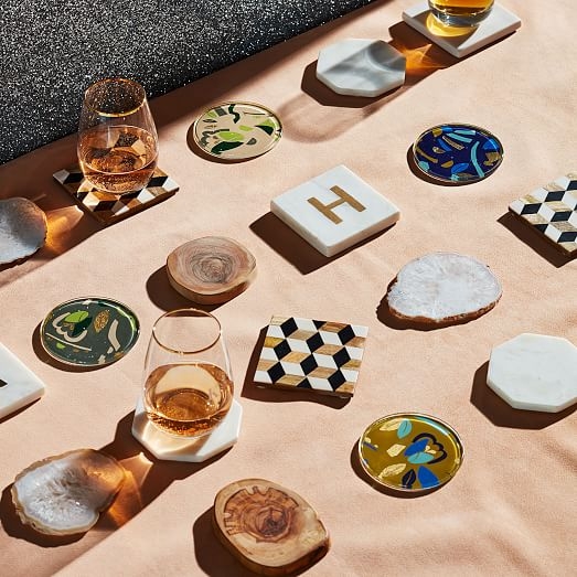 Wood + Resin Coasters, Set of 4 - Image 1